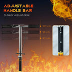 Black adjustable handlebar kick scooter with height hardware and stem