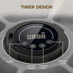 Automatic cat feeder timer panel with digital display and setting buttons