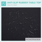 Black anti-slip rubber tabletop with textured grip surface for dog grooming