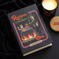 Cookbook titled 'Recipes for Children: Cooking with Kids' on a dark surface with a candle in the background.