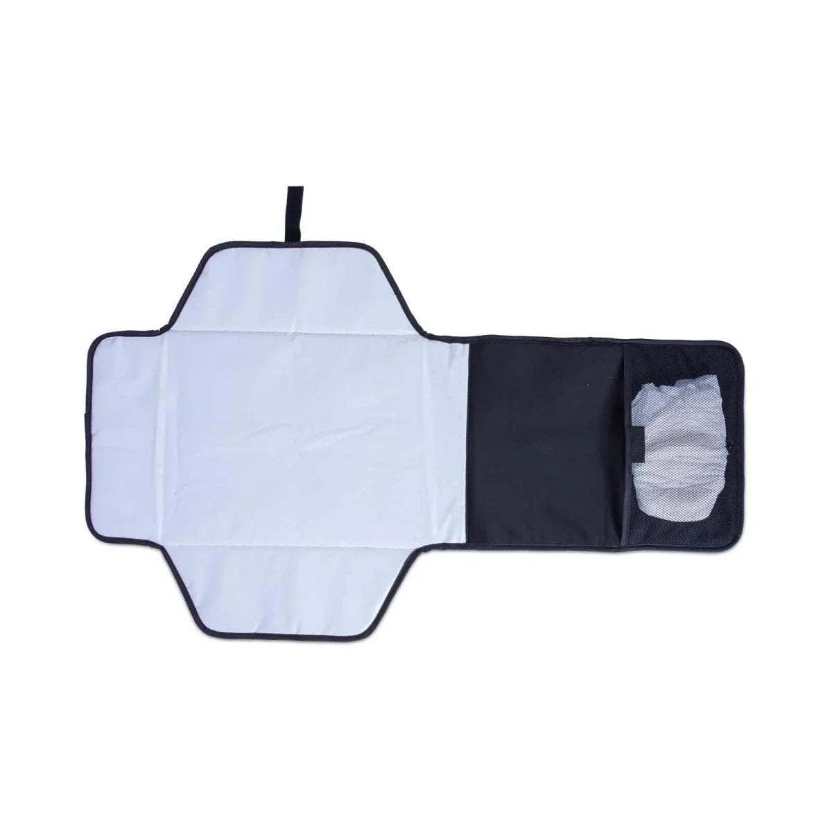 Red Kite travel changing mat folded open, white panel with dark wipe pocket