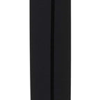 Black umbrella cover fabric close-up with vertical seam and dark zipper track