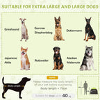 Extra large pet tent size guide with silhouettes of different dogs