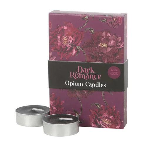 Set of 6 Dark Romance Opium Tealight Candles - Bobobiy