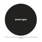 Black round trampoline replacement mat, SPORTNOW logo centered