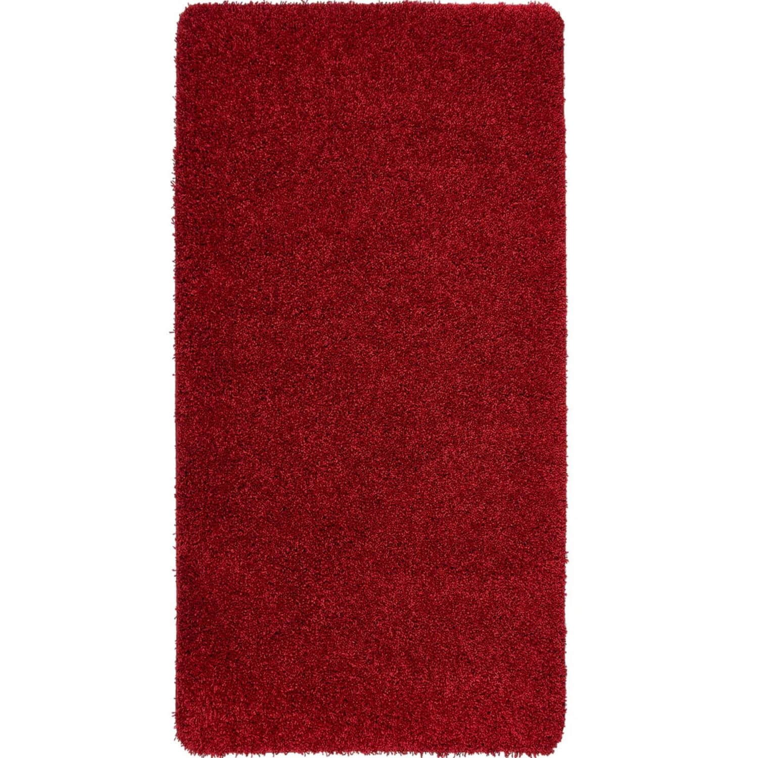 Washable Red Shaggy Rug
