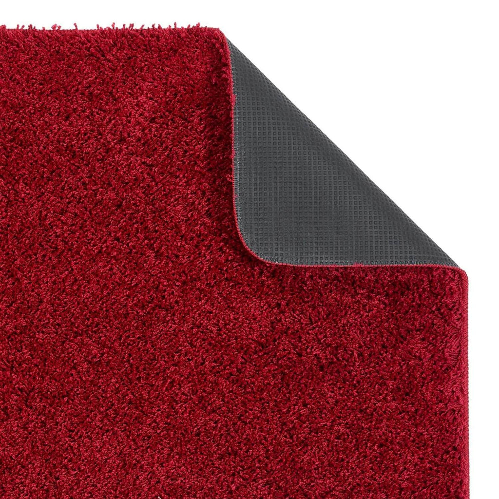 Washable Red Shaggy Rug