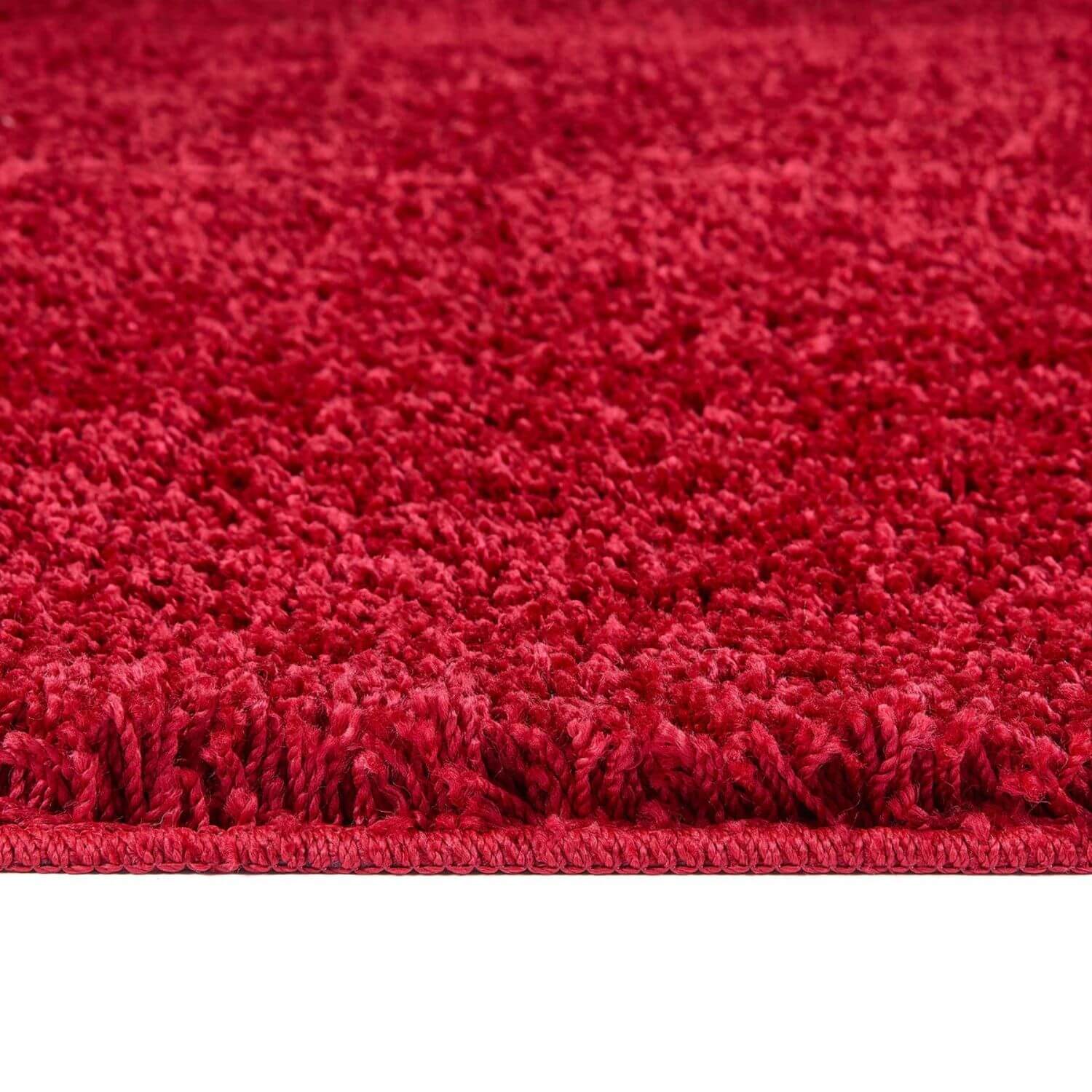 Washable Red Shaggy Rug