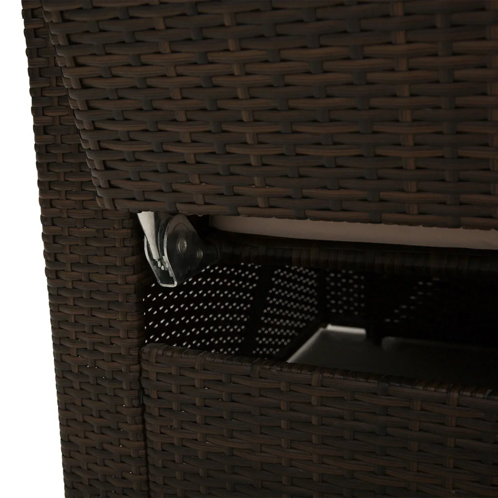 2-Seater Rattan Sofa Lounger Set-Brown - Bobobiy