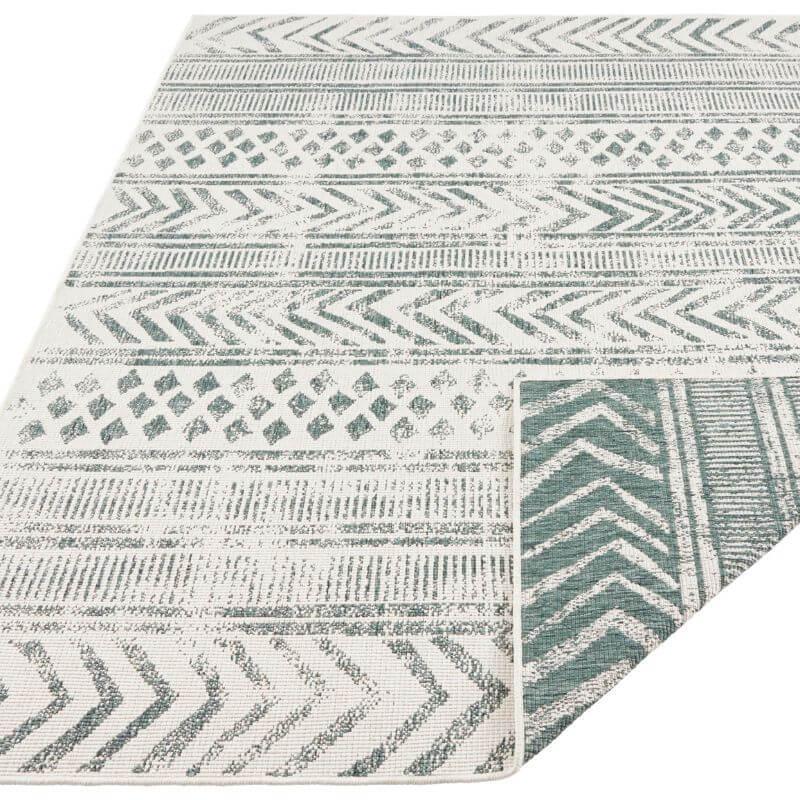 ReversibleGeometricRug-green-3 - Bobobiy