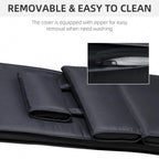 Black lounger cushion cover with zipper at the edge for easy removal