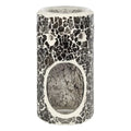 Pillar Gunmetal Grey Crackle Oil Burner and Wax Warmer - Bobobiy