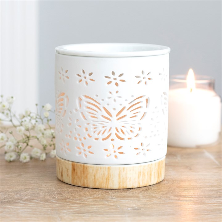 *Matte Butterfly Ceramic Oil Burner (24/48)