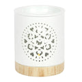 White Mandala Cut Out Oil Burner - Bobobiy