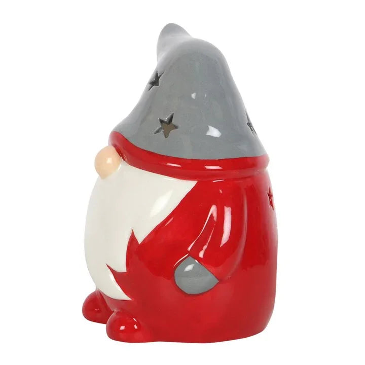 Red and Grey Gonk Tealight Holder - Bobobiy