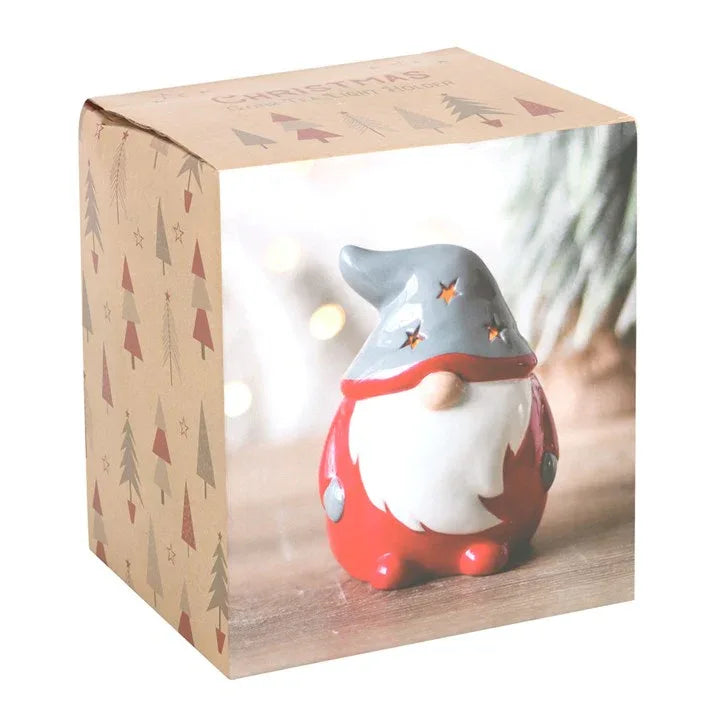 Red and Grey Gonk Tealight Holder - Bobobiy