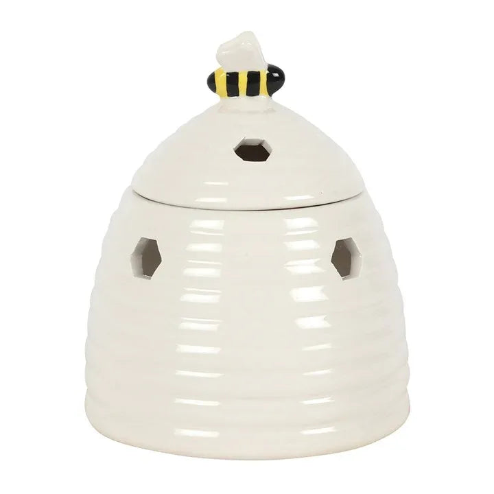 *White Beehive Ceramic Oil Burner (12/24) - Bobobiy