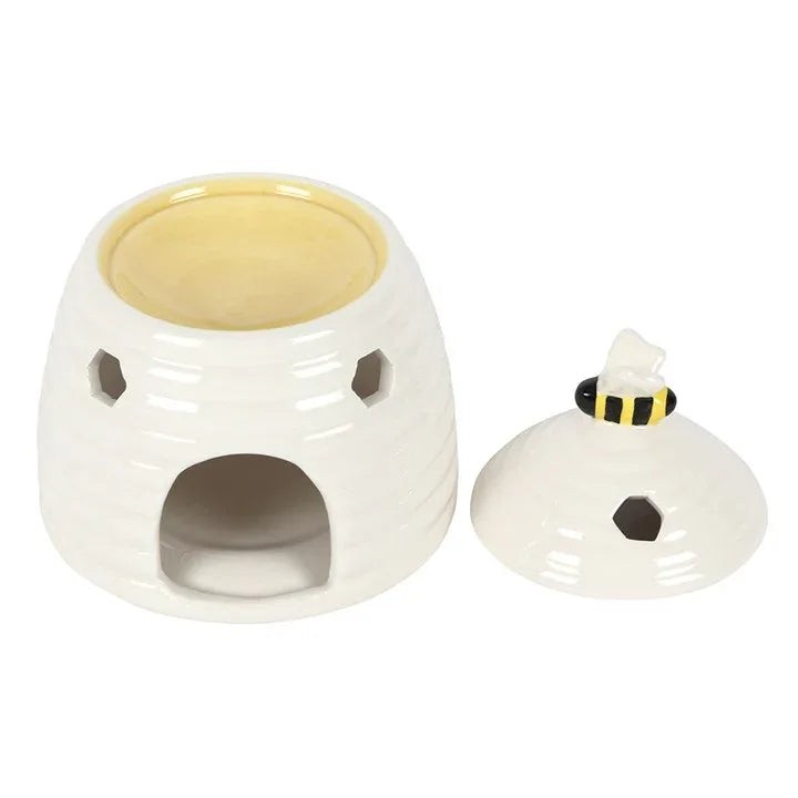 *White Beehive Ceramic Oil Burner (12/24) - Bobobiy