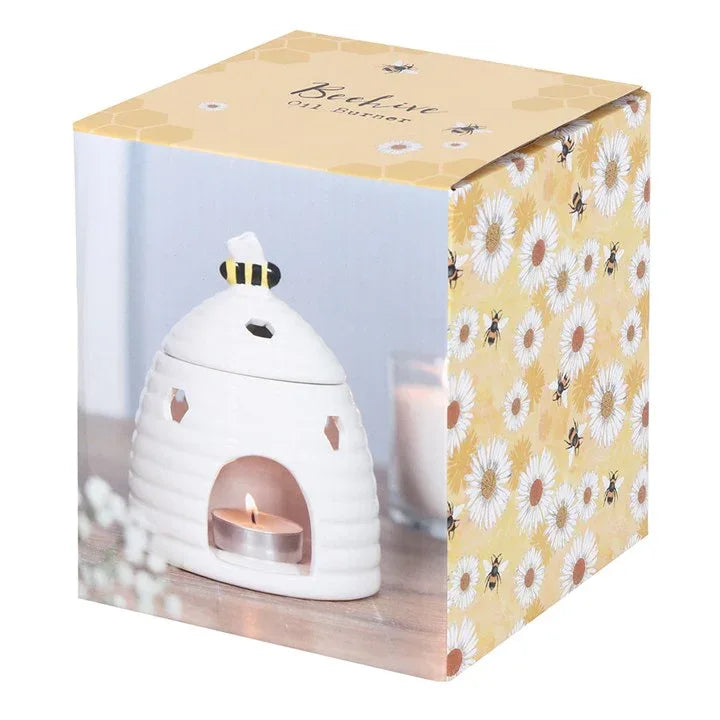 *White Beehive Ceramic Oil Burner (12/24) - Bobobiy