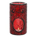 Red Pillar Crackle Glass Oil Burner and Wax Warmer - Bobobiy