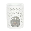 White Matte Cut Out Oil Burner - Bobobiy
