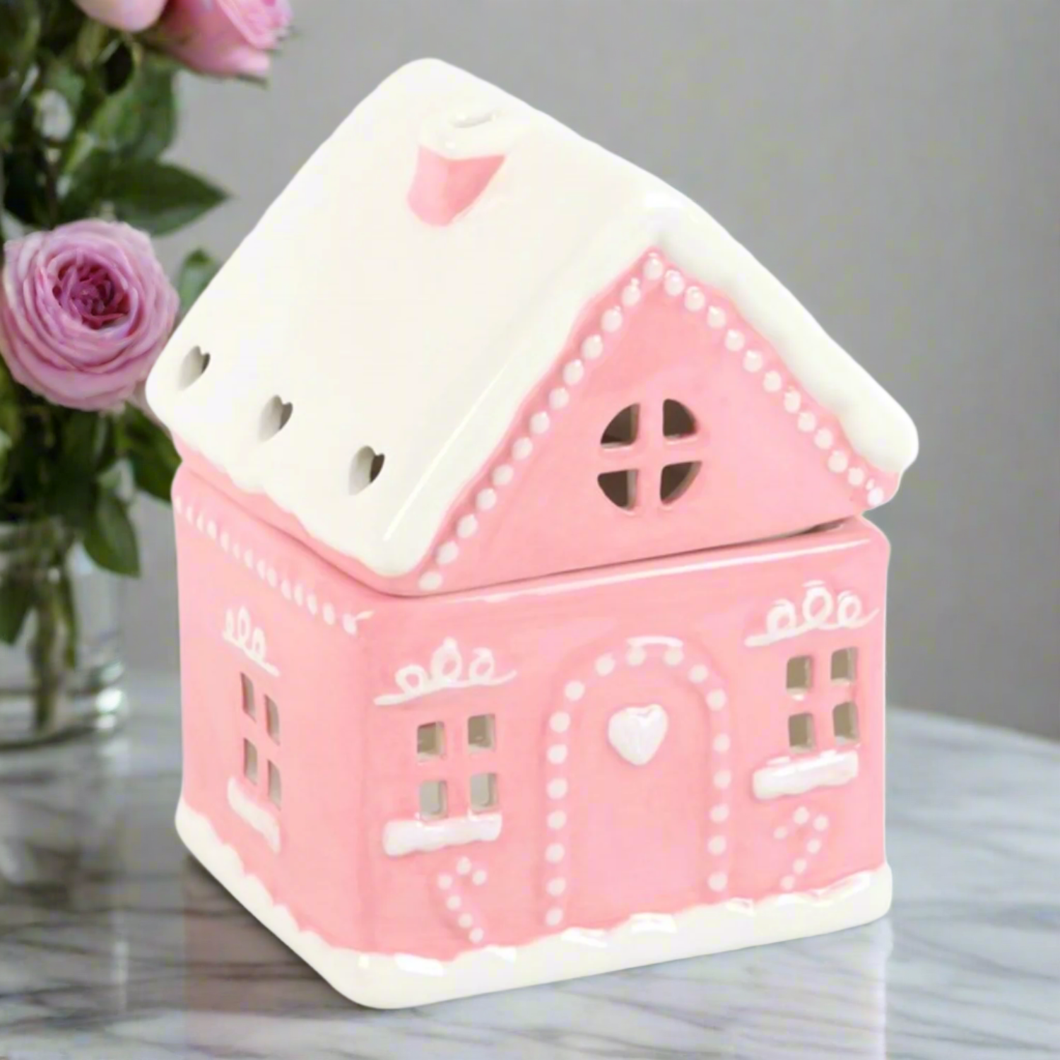 Pink Gingerbread House Oil Burner