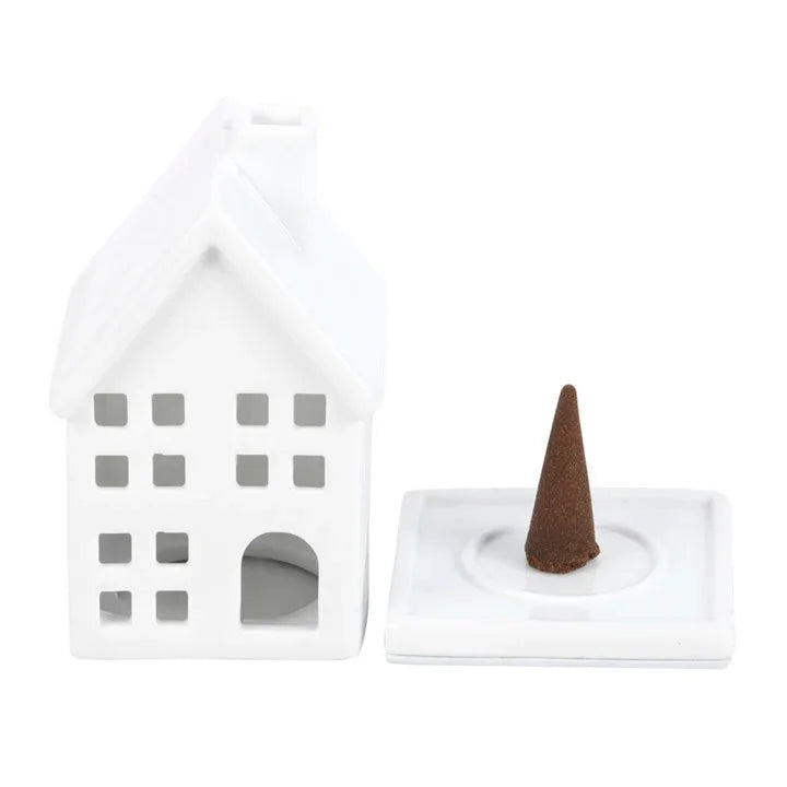White House Incense Cone Holder - Bobobiy