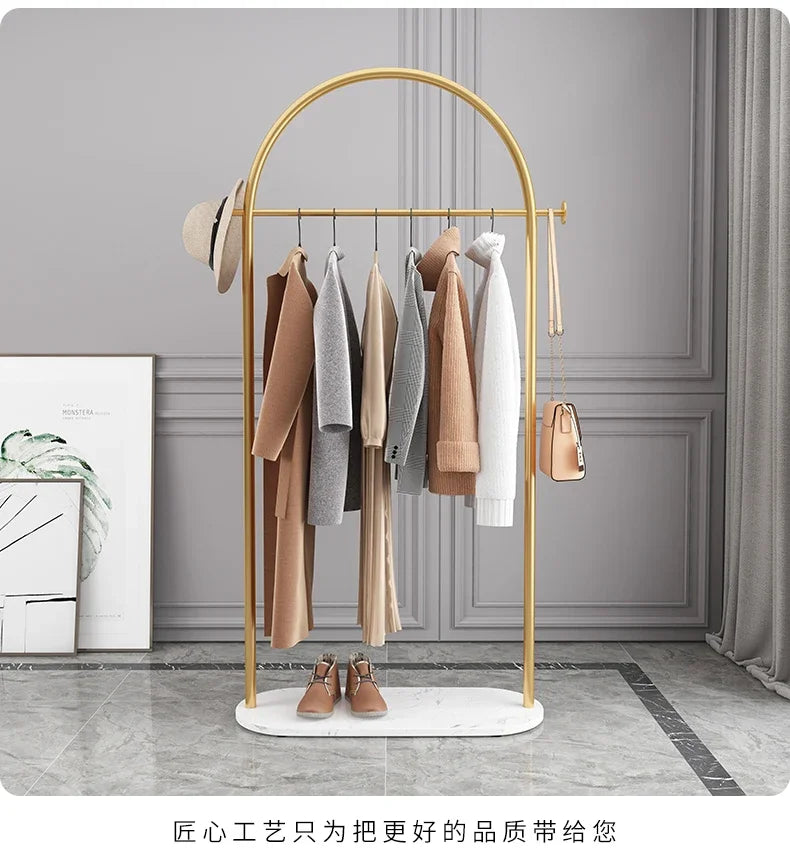 Hanger Floor Bedroom and Household Clothes Rack Simple Indoor Hanging Clothes Rack Multi-Functional Living Room Simple Coat Rack