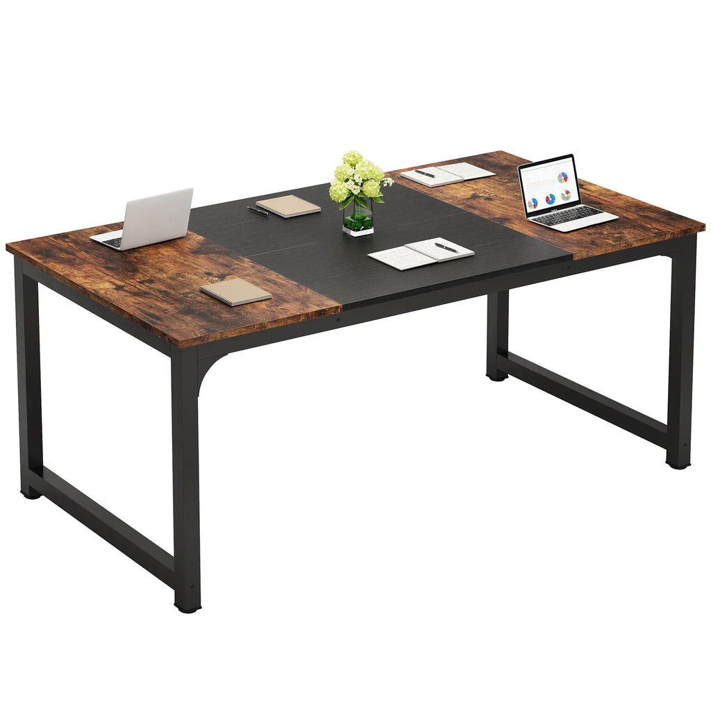 Tribesigns Modern Computer Desk Large Office Desk Computer Table Study Writing Desk Workstation for Home Office - Bobobiy