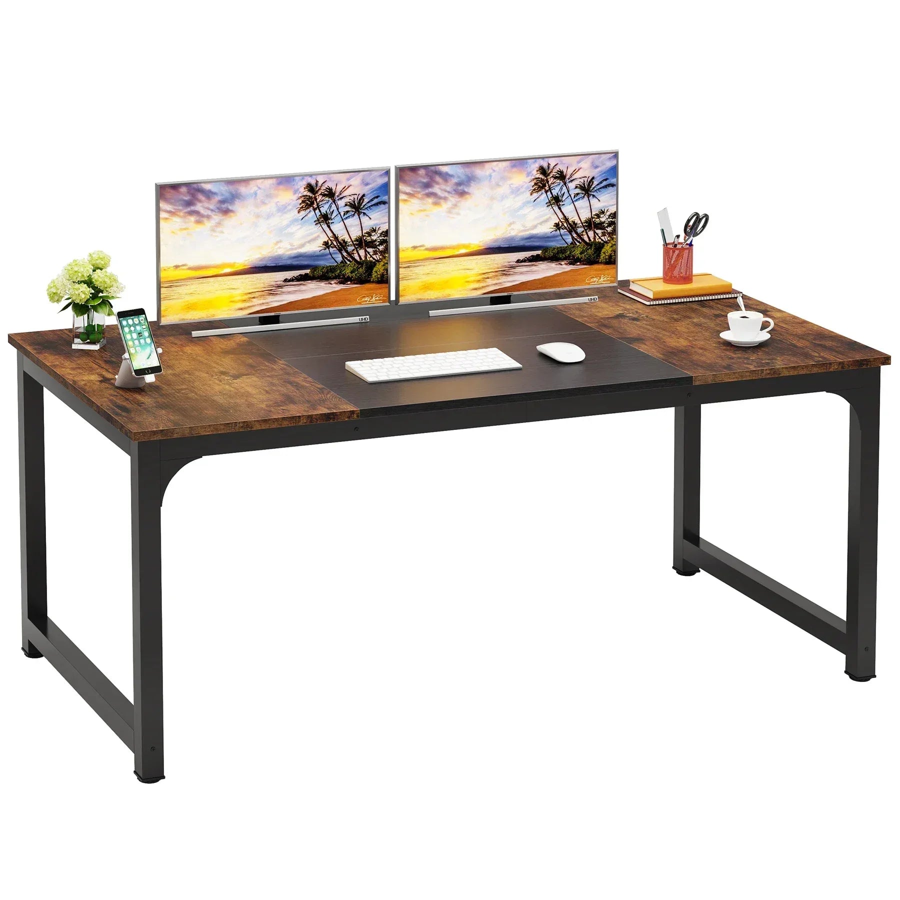 Tribesigns Modern Computer Desk Large Office Desk Computer Table Study Writing Desk Workstation for Home Office - Bobobiy