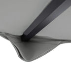 Light grey double-tier gazebo top cover corner fold with stitched edge