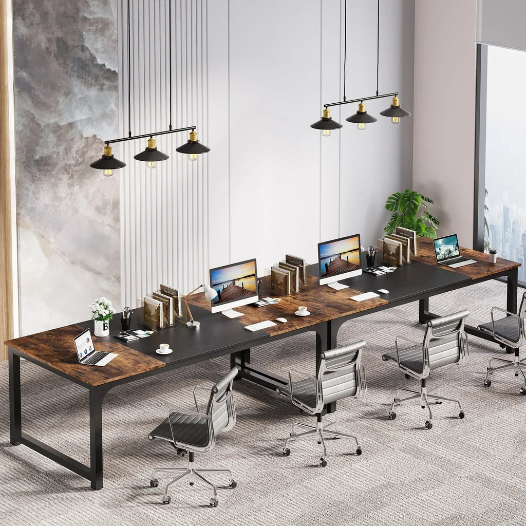 Tribesigns Modern Computer Desk Large Office Desk Computer Table Study Writing Desk Workstation for Home Office - Bobobiy