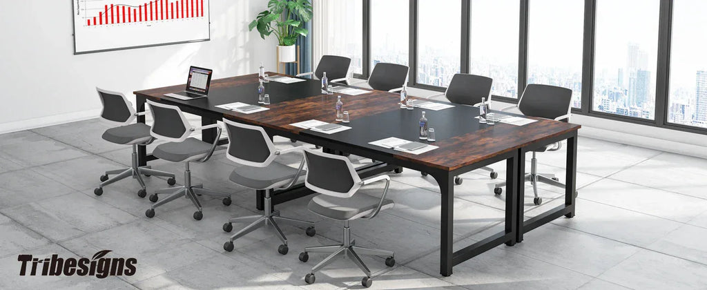 Tribesigns Modern Computer Desk Large Office Desk Computer Table Study Writing Desk Workstation for Home Office - Bobobiy