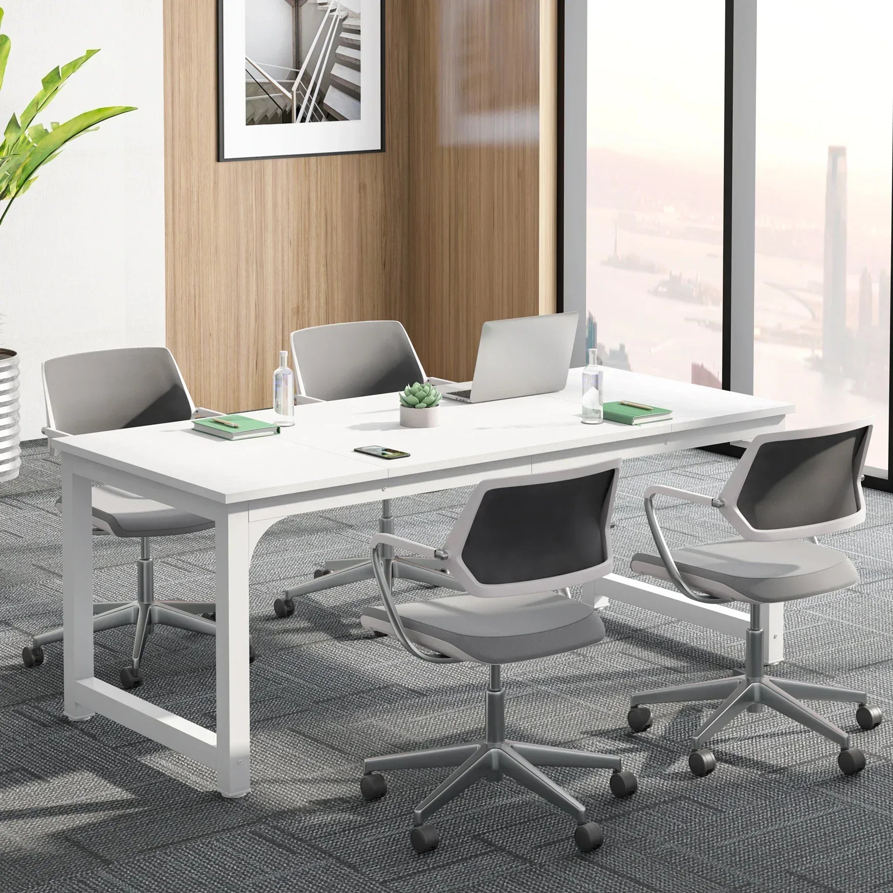 Tribesigns Modern Computer Desk Large Office Desk Computer Table Study Writing Desk Workstation for Home Office - Bobobiy