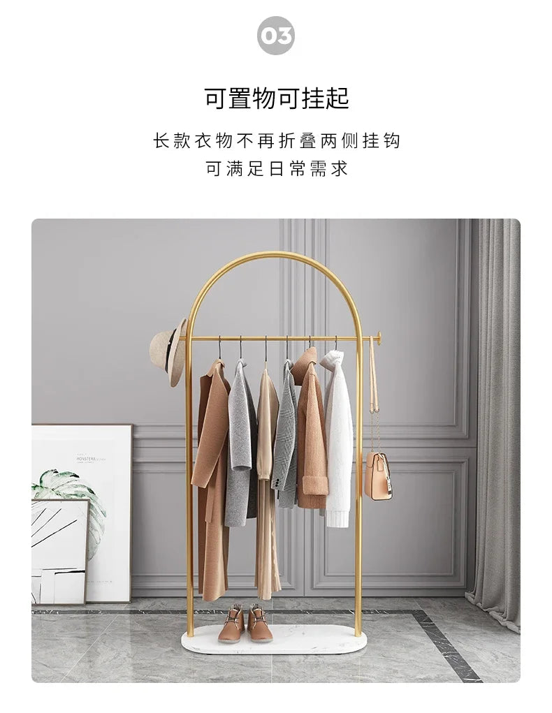 Hanger Floor Bedroom and Household Clothes Rack Simple Indoor Hanging Clothes Rack Multi-Functional Living Room Simple Coat Rack