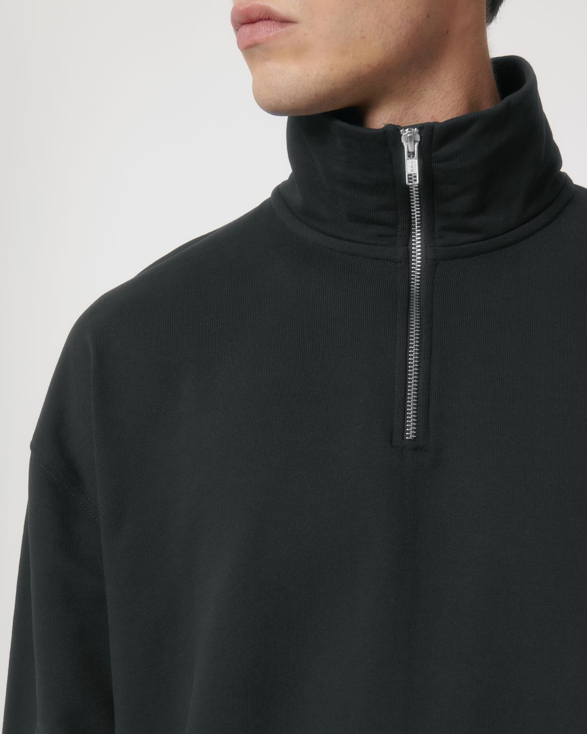 Organic Boxy Quarter Zip Sweatshirt: Unisex