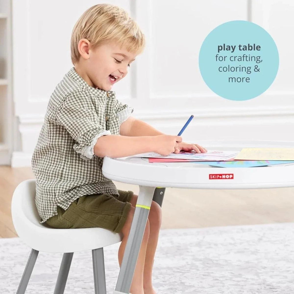 Activity centre play table attachment for drawing, coloring, and crafting