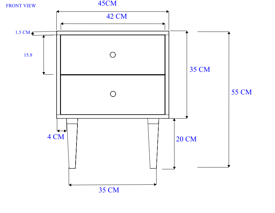 Scandinavian Light Oak Oslo Bedside Table