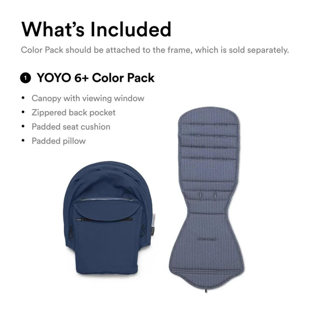 Air France blue YOYO 6+ padded seat cushion and canopy with viewing window