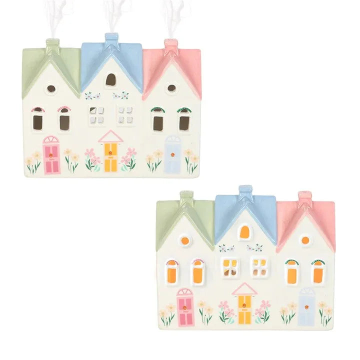 Pastel House Incense Cone Burner and Tealight Holder - Bobobiy