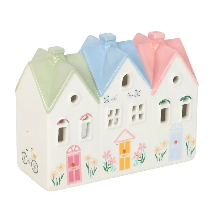 Pastel House Incense Cone Burner and Tealight Holder - Bobobiy
