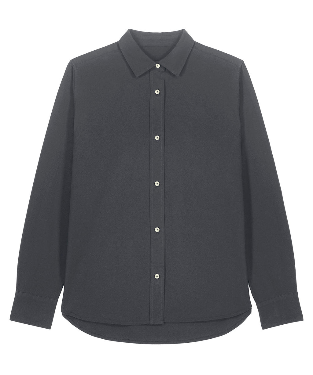 Organic Cotton Oxford Long Sleeve Shirt: Womens