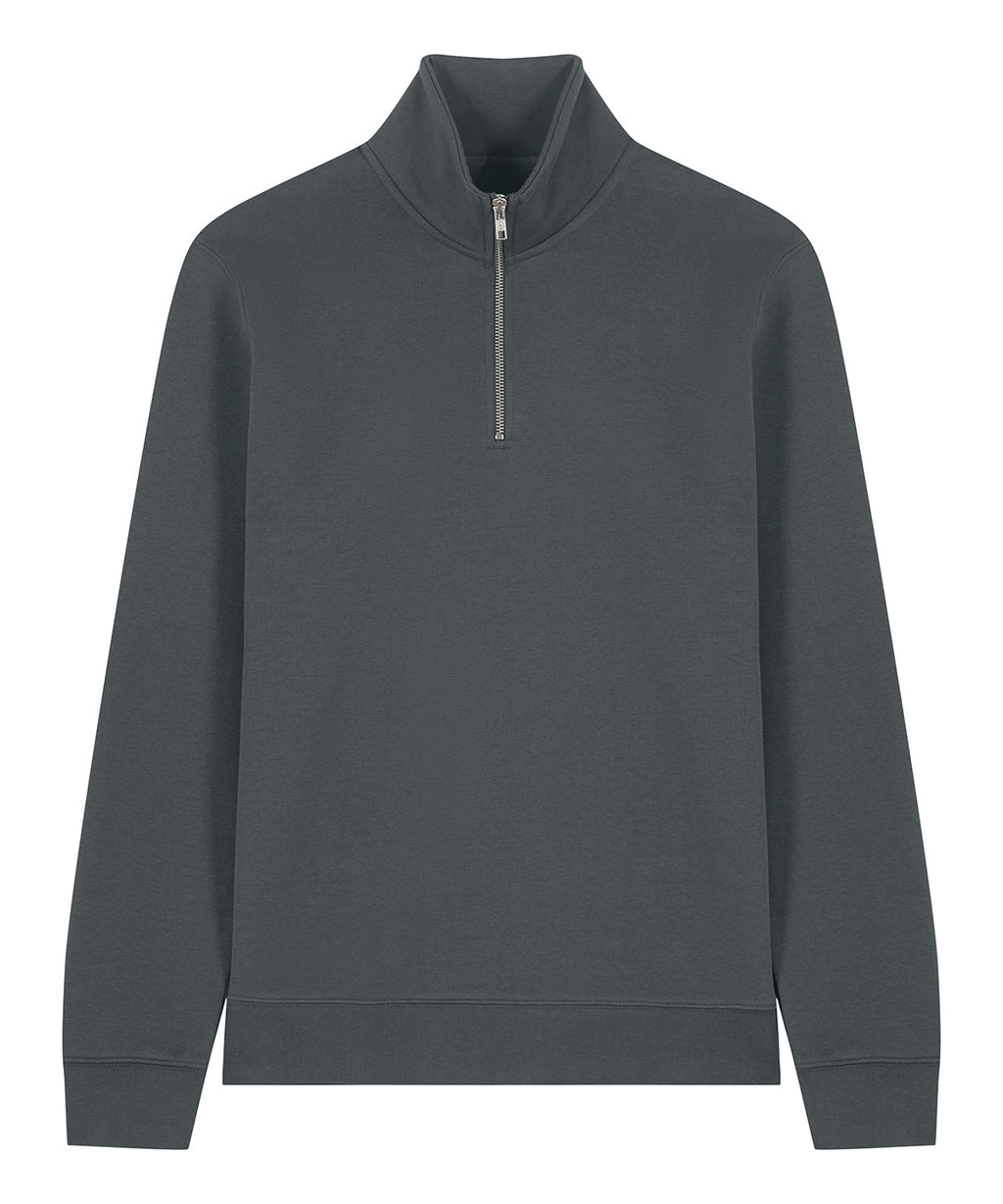 Organic Zip Neck Sweatshirt: Unisex