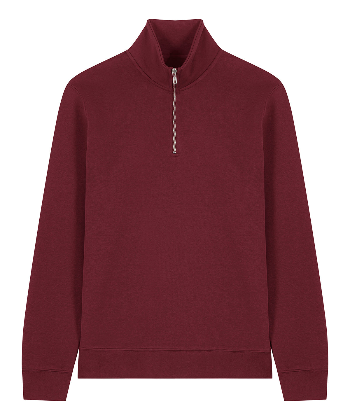 Organic Zip Neck Sweatshirt: Unisex