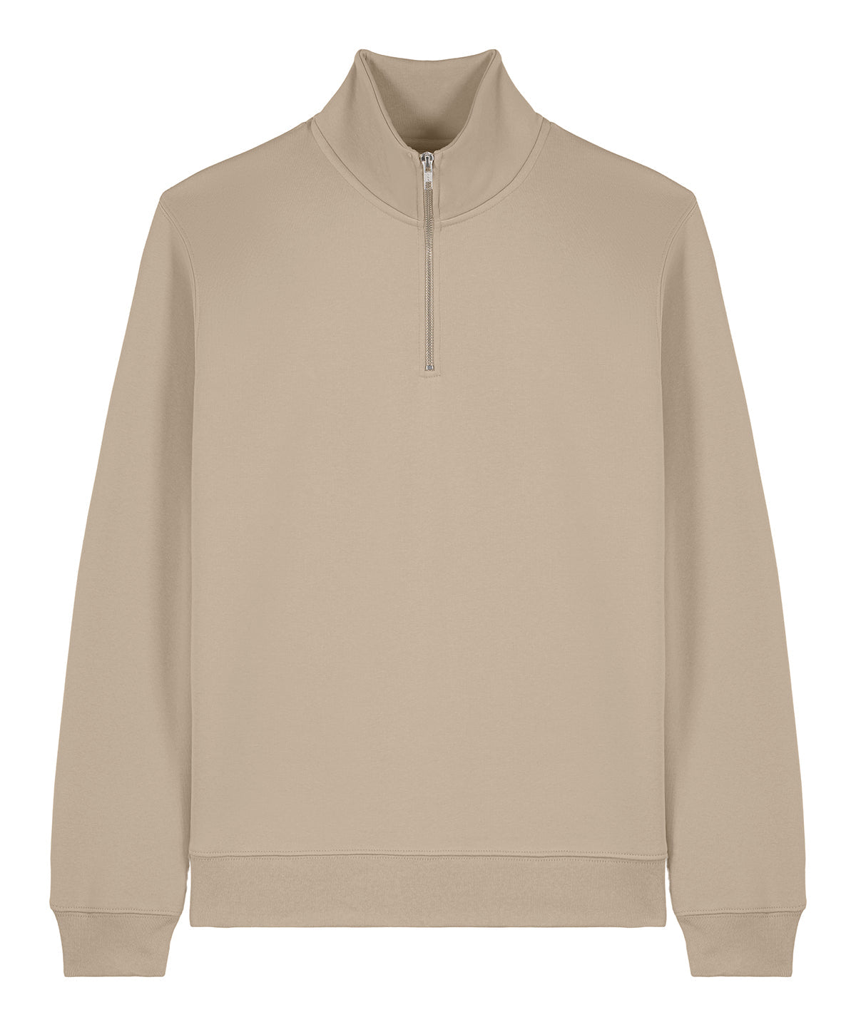 Organic Zip Neck Sweatshirt: Unisex