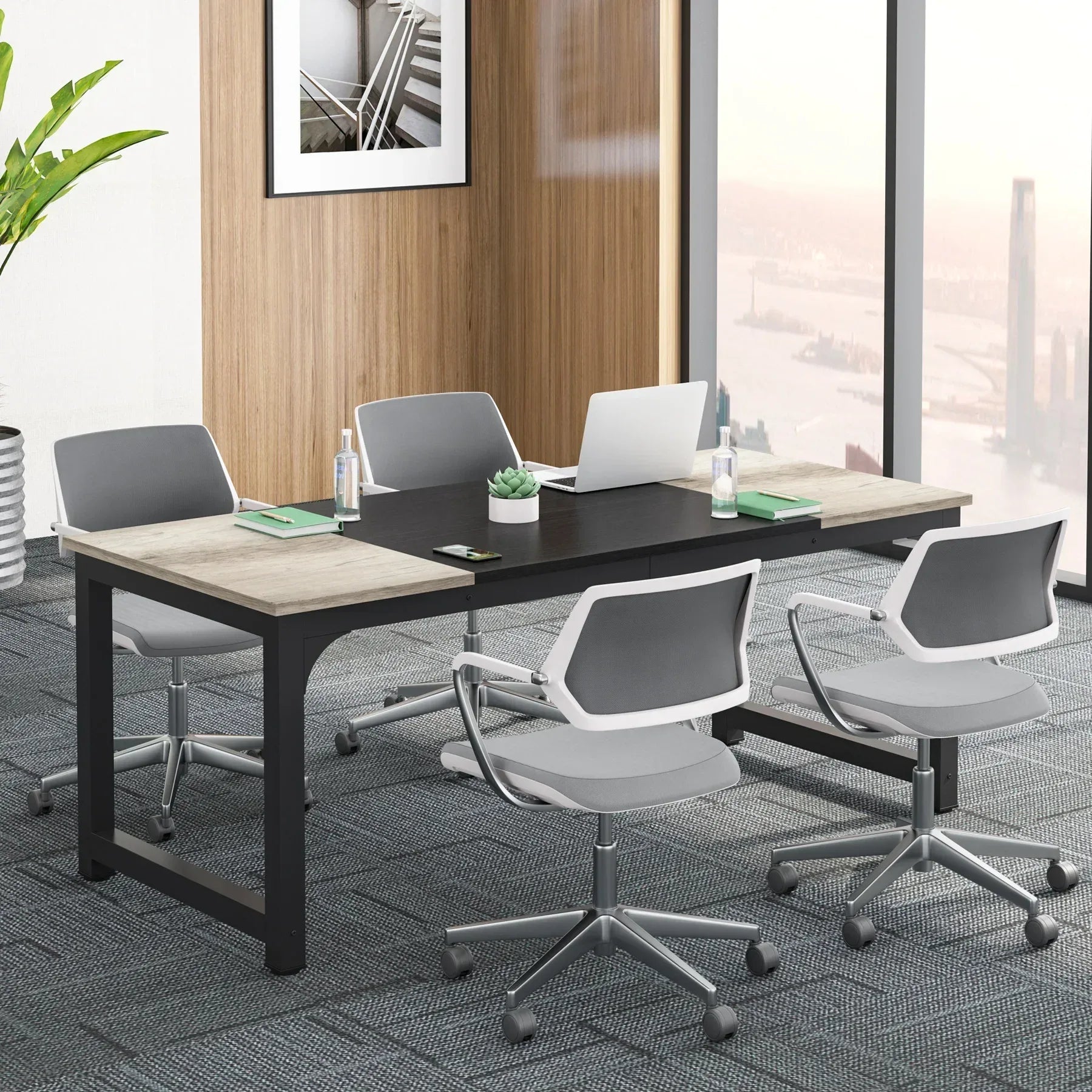 Tribesigns Modern Computer Desk Large Office Desk Computer Table Study Writing Desk Workstation for Home Office - Bobobiy
