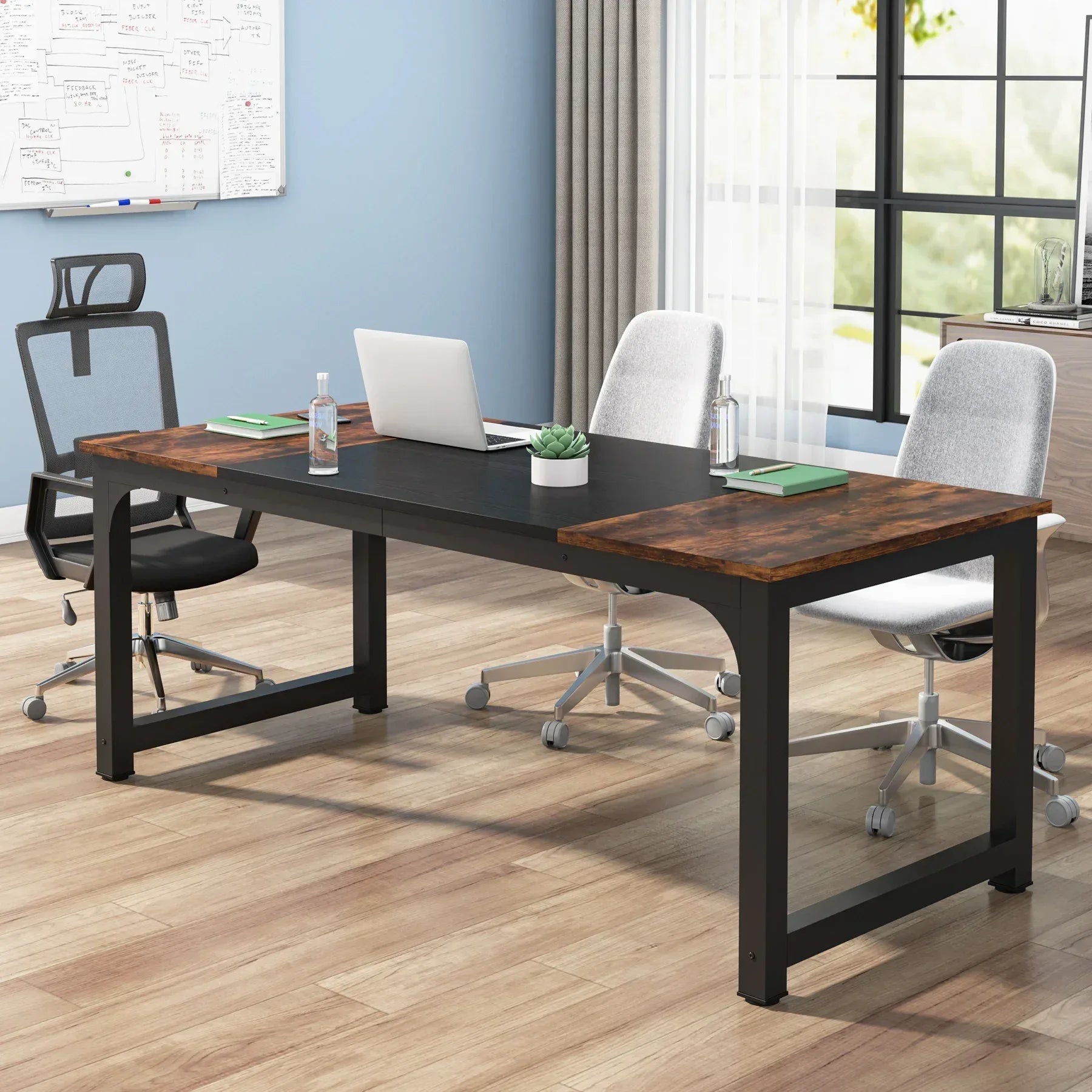 Tribesigns Modern Computer Desk Large Office Desk Computer Table Study Writing Desk Workstation for Home Office - Bobobiy