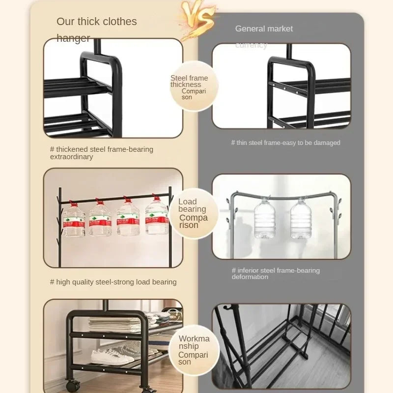 Modern Metal Standing Hanger Clothes Salon Display Rack Living Room Nordic Clothing Organizer Sofy Do Salonu Furniture