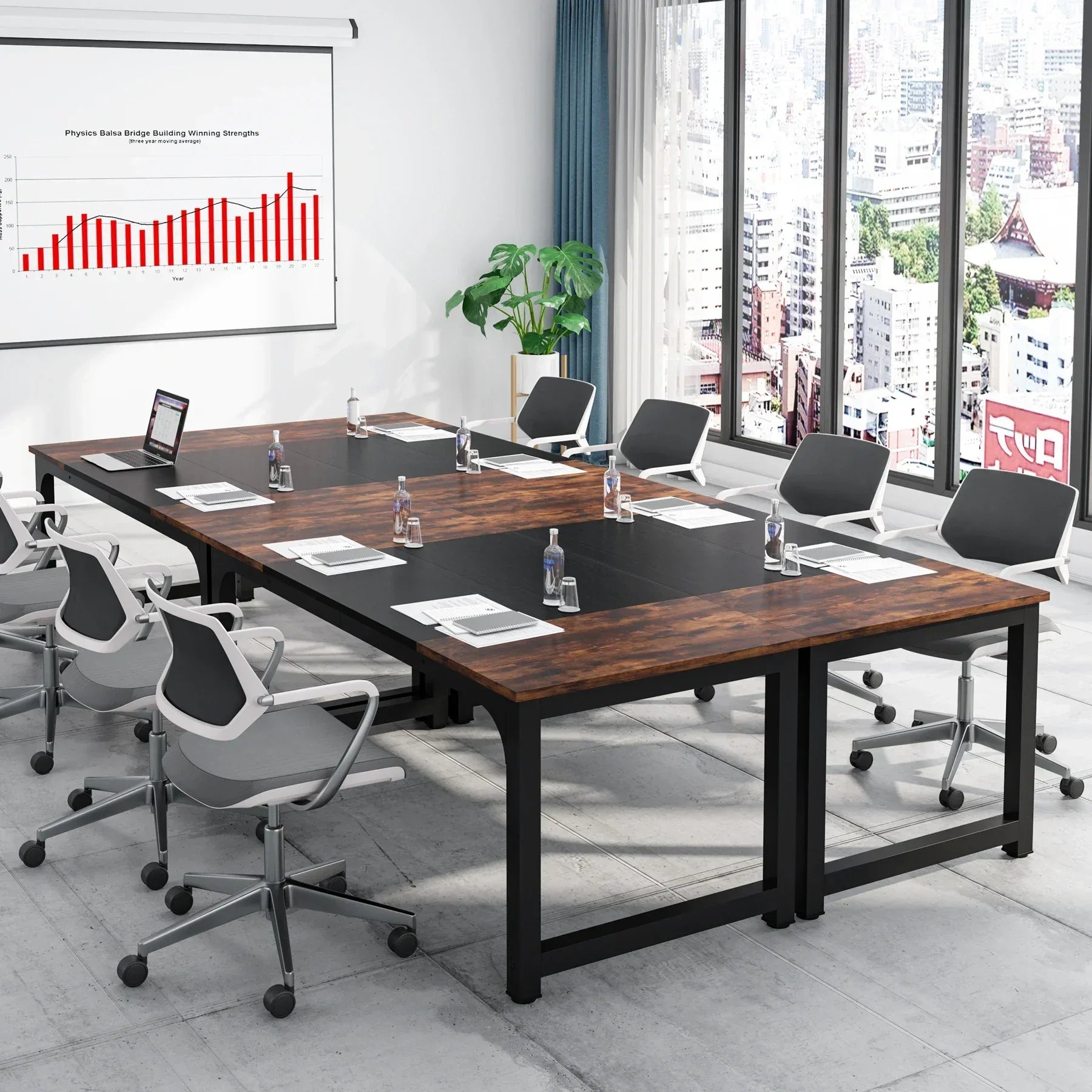 Tribesigns Modern Computer Desk Large Office Desk Computer Table Study Writing Desk Workstation for Home Office - Bobobiy