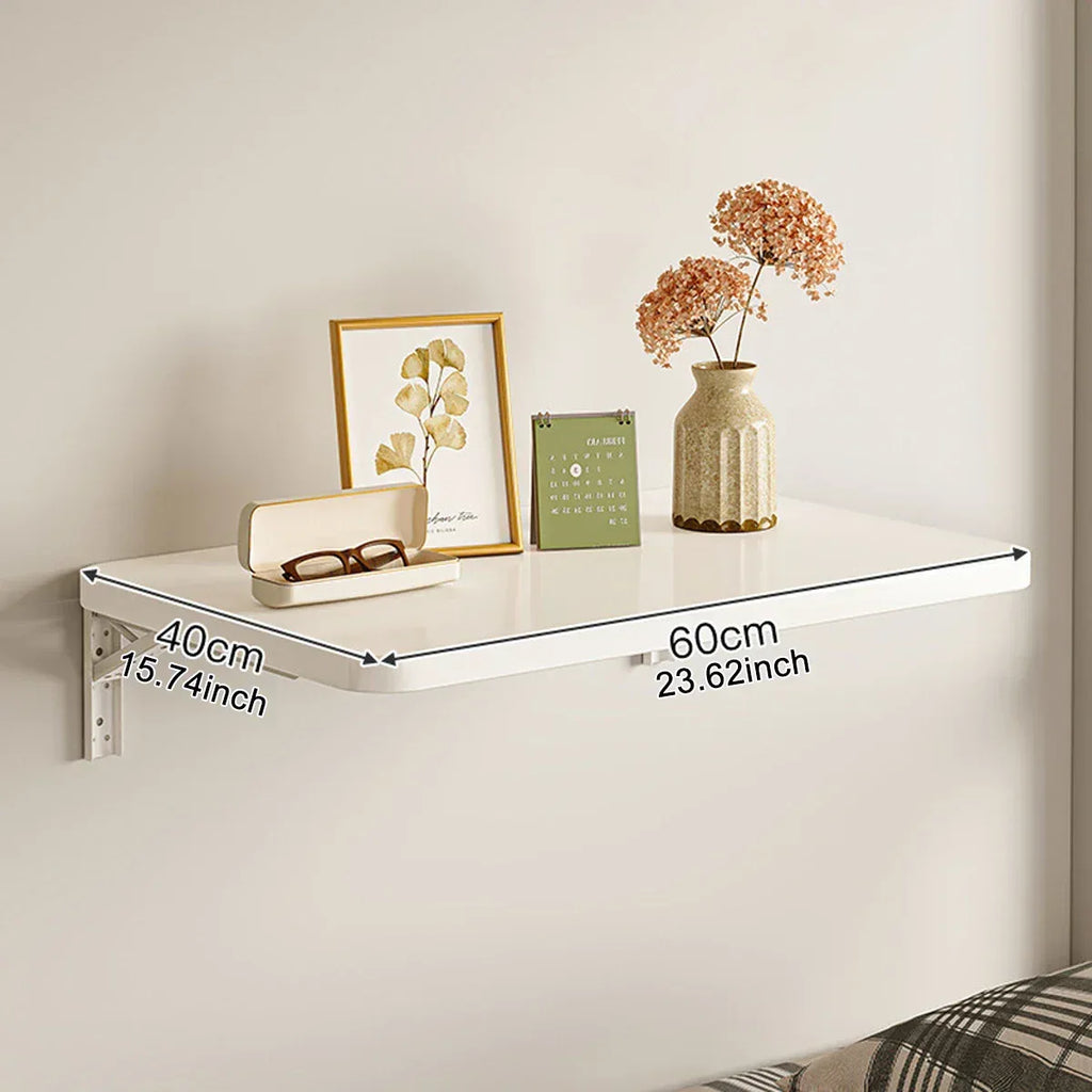 Wall Folding Table Drop-Leaf Folding Floating Hanging Computer Desk White UK - Bobobiy